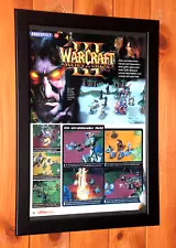 Warcraft III Reign of Chaos Blizzard Old Promo Small Poster / Ad Page Framed