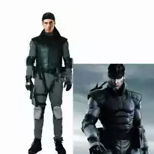 Metal Gear Solid Snake Cosplay Costume with Belts Set Men Halloween Outfit