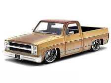 1985 Chevrolet C-10 Pickup Truck Yellow with Brown Top (Rusted) and Daytona Wire