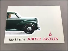 1952 1953 Jowett Javelin Original Vintage Car Sales Brochure Catalog