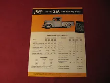 1930's? Mack Jr Rig Semi Truck Sales Sheet Reprint? Brochure Booklet Catalog Old