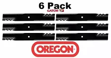 6 Pack Oregon 396-743 G6 Gator Mulcher Blade for John Deere TCU15882 72" 7 Iron