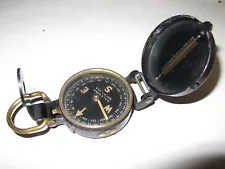 US WW2 black Lensatic Compass WW2 NCO W.&L.E. Gurley Troy N.Y