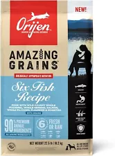 ORIJEN AMAZING GRAINS Six Fish Recipe Dry Dog Food, 22.5 LB