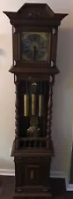 Vintage Kieninger German Westminster Chime Open Well Deco Grandfather Clocks