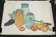 C. Don Ensor “The Good Things” Art Print Ball Mason Jars & Fruit 22.5” X 17.5"