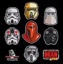 Star Wars "Buckets" Series Troopers of the EMPIRE helmet embroidered patches