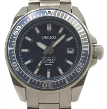 Seiko Blue Samurai Prospex Diver Scuba SBDA003 7S25-00D0 Titanium Men's Watch