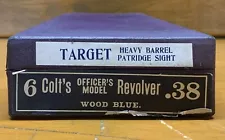 Colt’s Officer’s Model Revolver .38 Target Barrel Partridge Sight Wood Blue Box