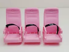 Barbie Doll Dream Plane Pink REPLACEMENT Seats Mattel Lot Of 3