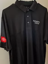 Rare Men’s Vansport Toyota Racing Black Polo Shirt Sz L