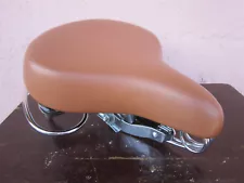 Repro Deluxe Naugahyde Leather and Steel Bicycle Seat For Sale!!!