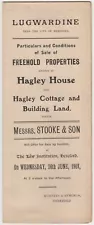 Lugwardine Document Herefordshire Sale for Hagley House Cottage & Land 1907