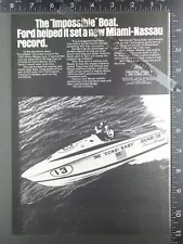 1968 ADVERTISEMENT for 427 Ford marine engines in Donzi Baby 13 28 power boat