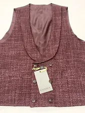 NWT CANALI WOOL/SILK DB WAISTCOAT/VEST 40R MADE IN ITALY — *SUMMER SALE*