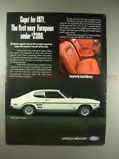 1971 Mercury Capri Sport Coupe Car Ad - Under $2300!!