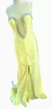 Alberto Makali Embroidered Neon Mesh Mermaid Dress US 8