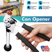 Commercial Easy Crank Can Opener Heavy Duty Ergonomic Design Black Can Openers