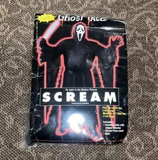 Vintage 1997 Miramax Scream Ghost Face Costume Mask & Belt / Big & Tall Sizeð¥