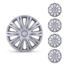 16" Set of 4 Silver Wheel Covers Snap On Full Hub Caps fit R16 Tire & Steel Rim