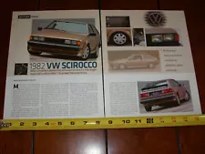 1982 VW SCIROCCO ORIGINAL 2008 ARTICLE