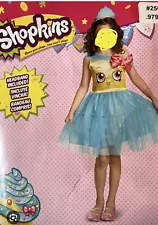 Shopkins Girl's 2 Piece Halloween Costume Size S 4/6 Cupcake Queen