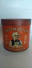 Vintage Postmaster Smokers 2 for 5 cents cigar tin can