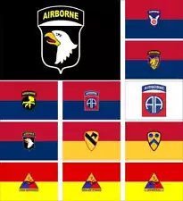 USA Army Flag 11th 13 17 82 101st Airborne Division 1st 2nd 3rd Cavalry Armored