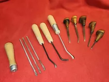 Gun stock checkering tools & E.C. Muller gravers 12 pcs.