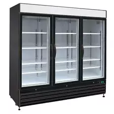 Kratos Commercial Display Refrigerator, Swing Glass 3 Door Merchandiser- 81"W 72