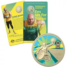 Getting Rarer…2020 UNC $1 Paralympics Australia I'm Set for Tokyo Coin on Card