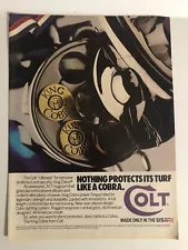 1989 Colt King Cobra Vintage Print Ad Advertisement pa12