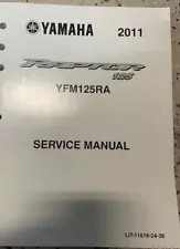 2011 YAMAHA RAPTOR 125 YFM125RA Repair Service Workshop Shop Manual OEM