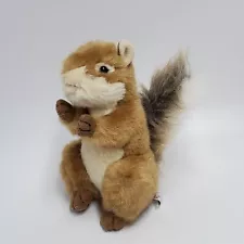 SQUIRREL Fluffy Tail Plush Stuffed Animal Plush 2011 Tan beige 8” Unipak