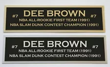 Dee Brown nameplate for signed autographed basketball photo jersey