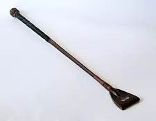 County Brown Leather Horse Equestrian Riding Crop Whip Made In England 20"