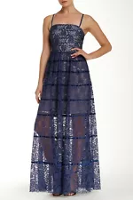 Vera Wang Blue Lace Formal/Bridesmaids Gown Size 8 Orig $295.00