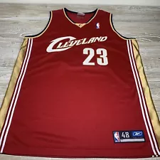 Authentic LeBron James Men's 48 L XL Cleveland Cavaliers Reebok Rookie Jersey