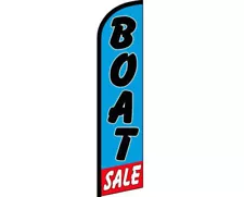 Boat Sale Blue / Red / Black / White Windless Banner Advertising Marketing Flag