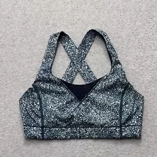 Lululemon Womens Blue Crossback In A Flash Sports Bra Size 6 Casual Gym Yoga