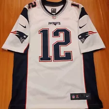 Vintage Mens Nike Tom Brady New England Patriots White Game Jersey sz.M GOAT