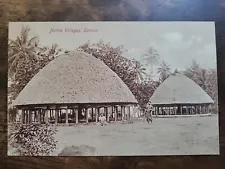 Vintage Postcard Native Villages Samoa Real Photo Early 1900s