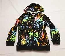 Fabkids Boy's Non-Stretch Full Zip Hoodie LL7 Exploded Tie Dye Medium (8Y) NWT