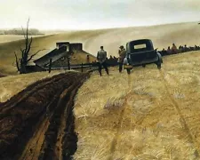 1943 Public Sale, by Andrew Wyeth art painting print