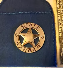 "TEXAS STATE RANGER" STERLING FRANKLIN MINT BADGE 1987