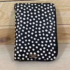 Kate Spade Planner Black White Dots Zipper