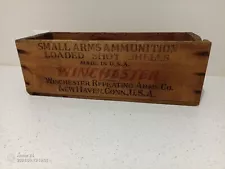 Vintage Winchester Small Armsammunition Shells Wooden Ammo Box