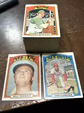 1972 TOPPS BASEBALL HIGH NUMBER LOT (102 CARDS). RARE