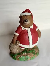 Cairn - Tim Wolfe 1996 Rare Christmas Sculpture “Santa Bear” 8”Ht