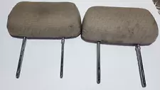 93-98 TOYOTA T100 PICKUP BENCH SEAT HEAD REST SET LEFT RIGHT CLOTH OEM BROWN TAN